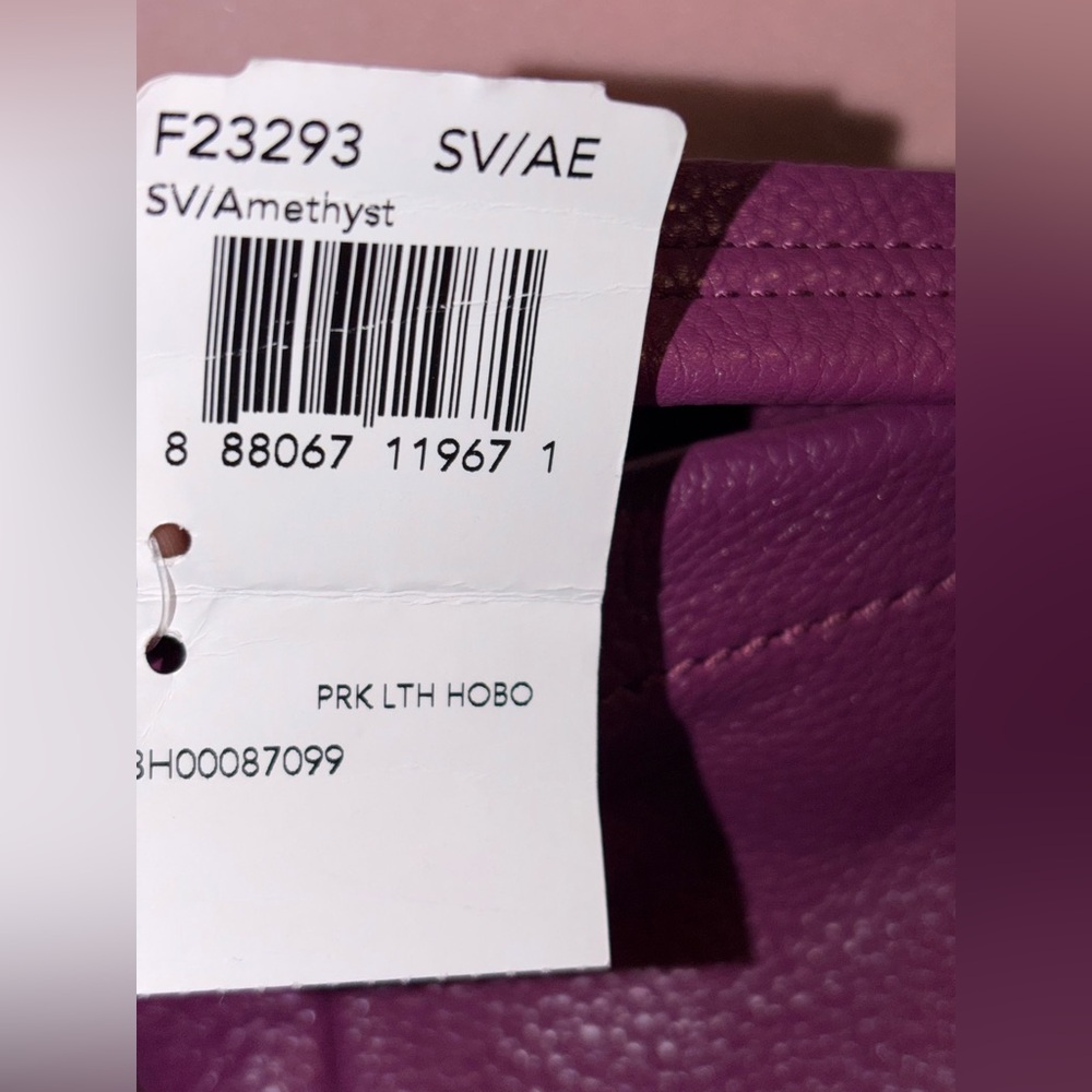 BNWT Vintage Authentic Coach Park Pebbled Leather Hobo – Amethyst #F23293 - Picture 3 of 9